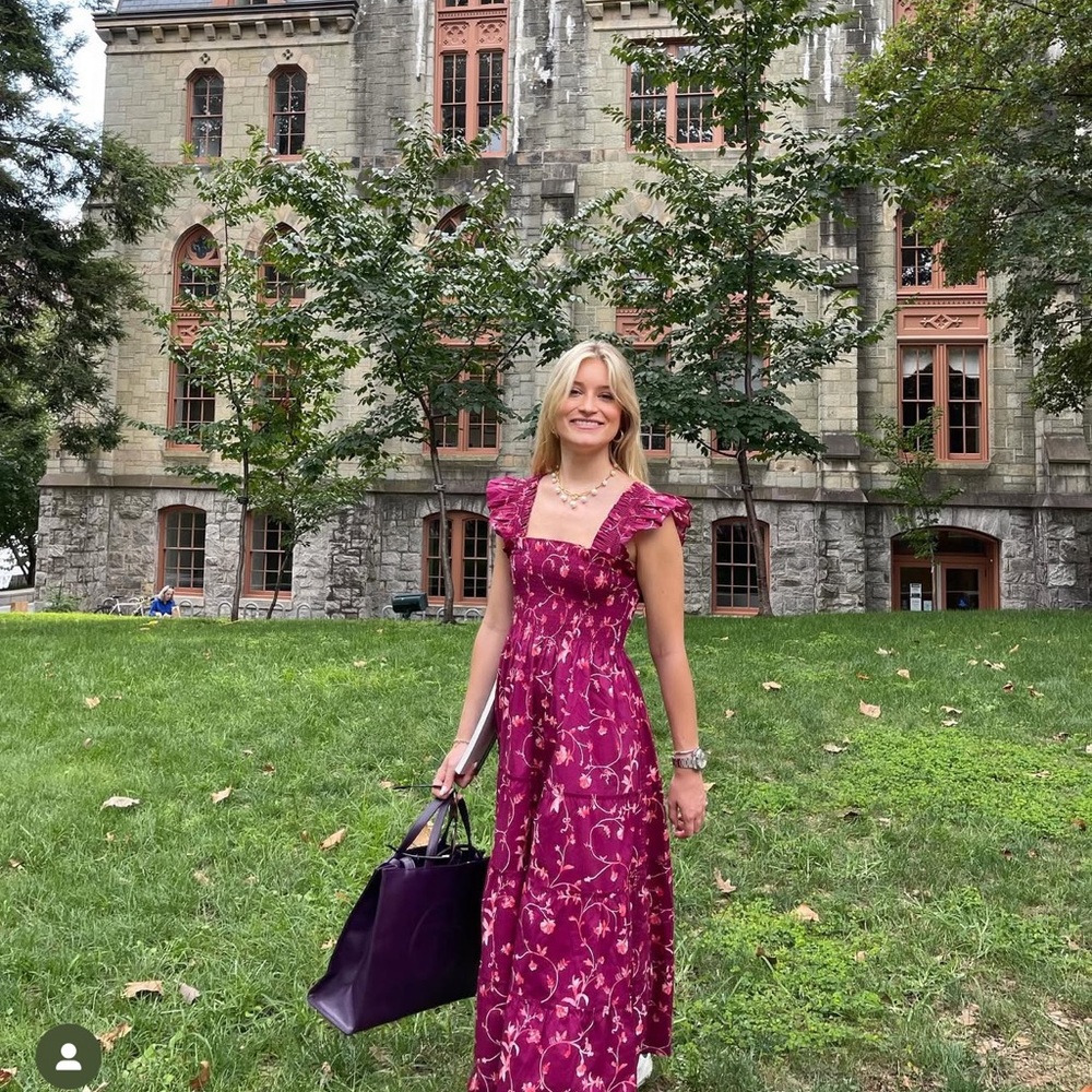 Hill House Ellie Nap Dress- Burgundy Botanical